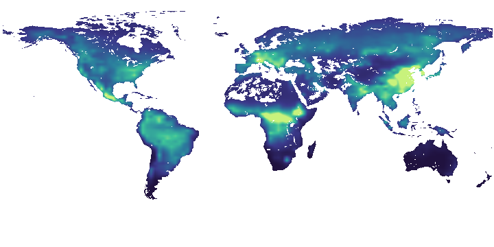 CO2 concentration map