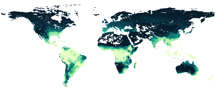 Gross primary production map